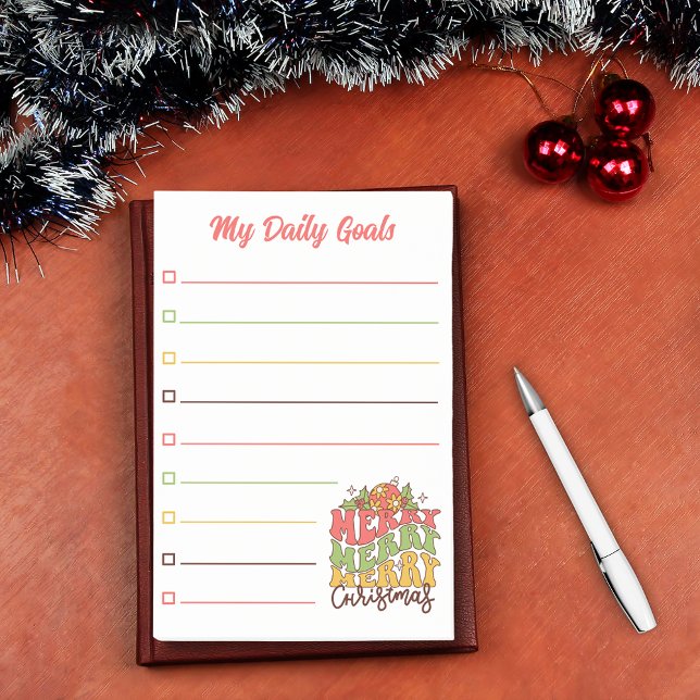 Bloco De Notas script de diversão retrô, meus objetivos diários,  (Criador carregado)