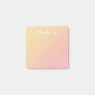Bloco De Notas Script Dourado de módulo de Rosa de Blush moderno