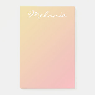 Bloco De Notas Script Dourado de módulo de Rosa de Blush moderno