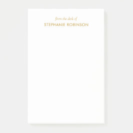 Bloco De Notas Script Dourado Elegante Moderno Personalizado