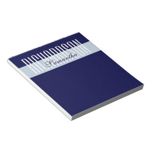 Bloco De Notas Script Geométrico Único do Azul do Marinho Moderno