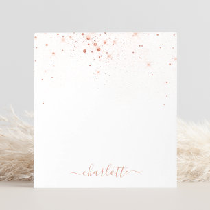 Bloco De Notas Script Glamoroso Elegante Glitter Dourado Glitter