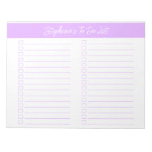 Script Lavanda Clara 8,5x11 Lista de Verificação d