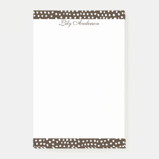 Bloco De Notas Script Mini Marrom pontilhado