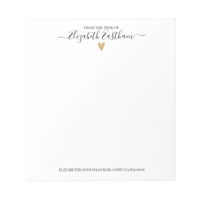 Bloco De Notas Script moderno da mesa do Notepad (Frente)