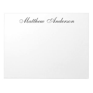 Bloco De Notas Script monograma