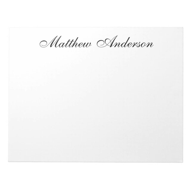 Bloco De Notas Script monograma (Frente)