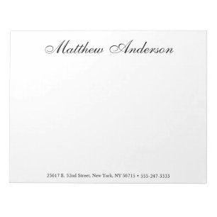 Bloco De Notas Script monograma