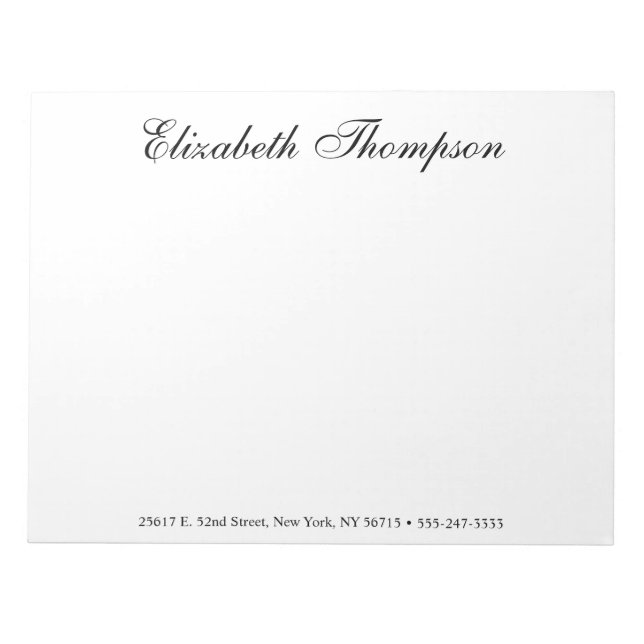 Bloco De Notas Script Monogramado (Frente)