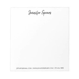 Bloco De Notas Script preto clássico de tendência moderna profiss