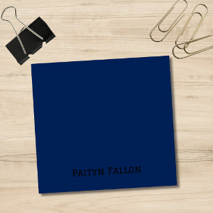 Bloco De Notas Script preto minimalista do marinho Indigo Profess