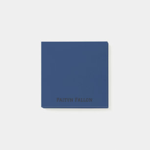 Bloco De Notas Script preto minimalista do marinho Indigo Profess