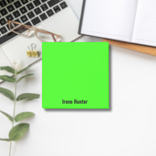 Bloco De Notas Script preto minimalista profissional neon verde