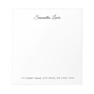 Bloco De Notas Script Simples Elegante Profissional