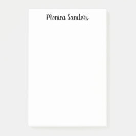 Bloco De Notas Script Simples Feminino Girly Moderno de Chic Blac