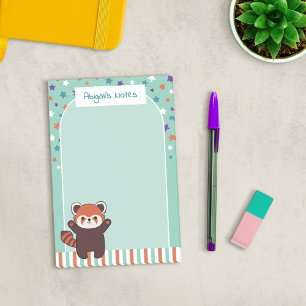 Bloco De Notas Seafoam Green Arch Red Panda Suas Notas