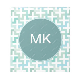 Bloco De Notas Seafoam Green Geométrico