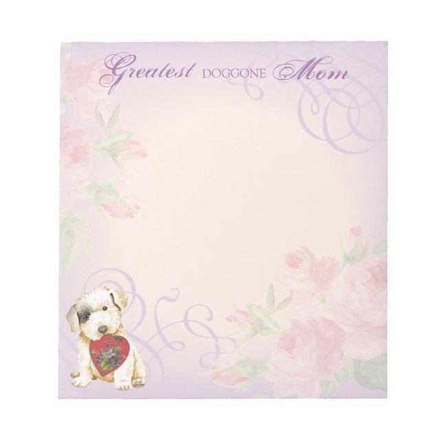 Bloco De Notas Sealyham Terrier Heart Mãe Notepad (Frente)