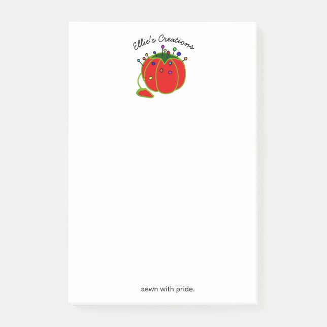 Bloco De Notas Seamstress Red Pin Cushion Seamstress (Frente)