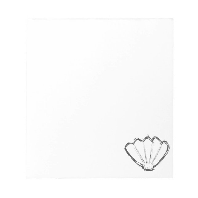Bloco De Notas Seashell Sketch (Frente)