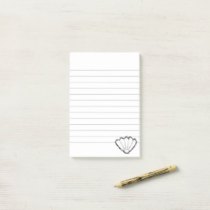 Bloco De Notas Seashell Sketch Lined
