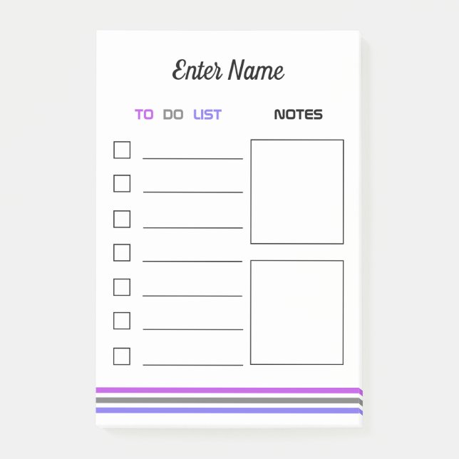 Bloco De Notas Seção Personalizar Notas de Posto para Fazer Lista (Frente)