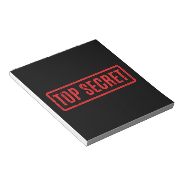 Bloco de Notas Secreto Superior Preto (Inclinado)