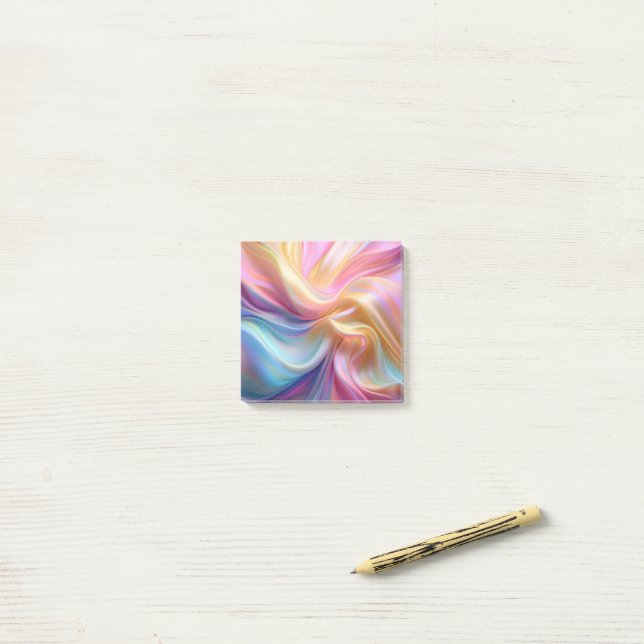 Bloco De Notas Seda Colorida Pastel (Na mesa)