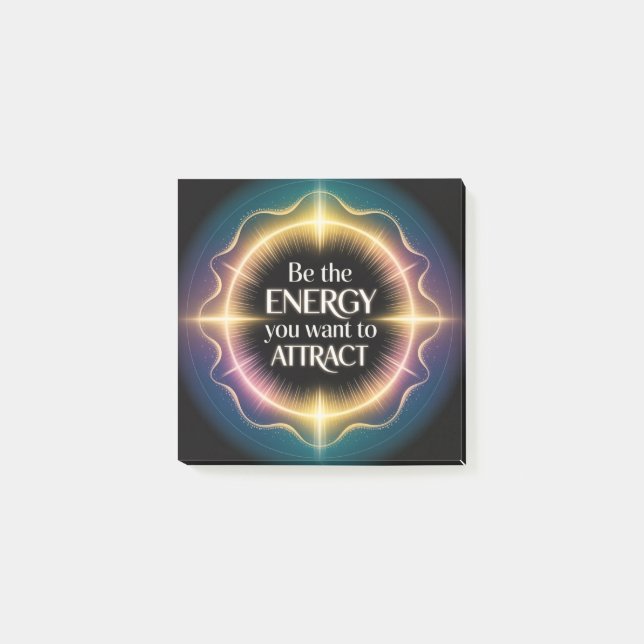 Bloco De Notas Seja A Energia Que Você Quer Atrair (Frente)