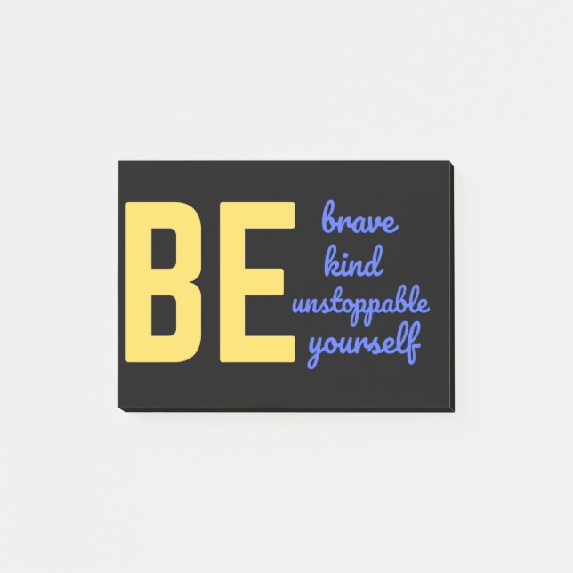 BLOCO DE NOTAS SEJA BRAVE ININTERROMPIÁVEL (Frente)