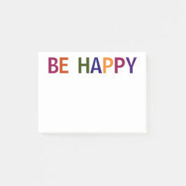 Bloco De Notas Seja feliz multicolorido 4 x 3