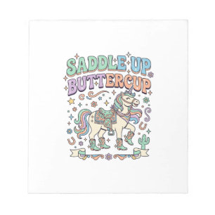 Bloco De Notas Sela de Unicórnio Montar Borboleta Kawaii Tipograf