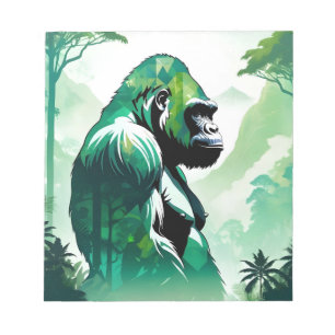Bloco De Notas Selva de Gorilla Willife Animal Nature