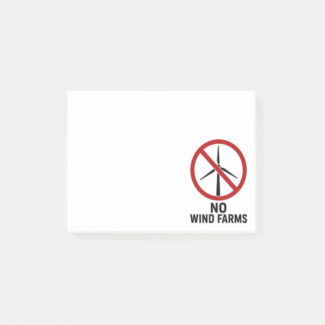 Bloco De Notas Sem Parques Eólicos - Sem Turbinas Eólicas (Frente)