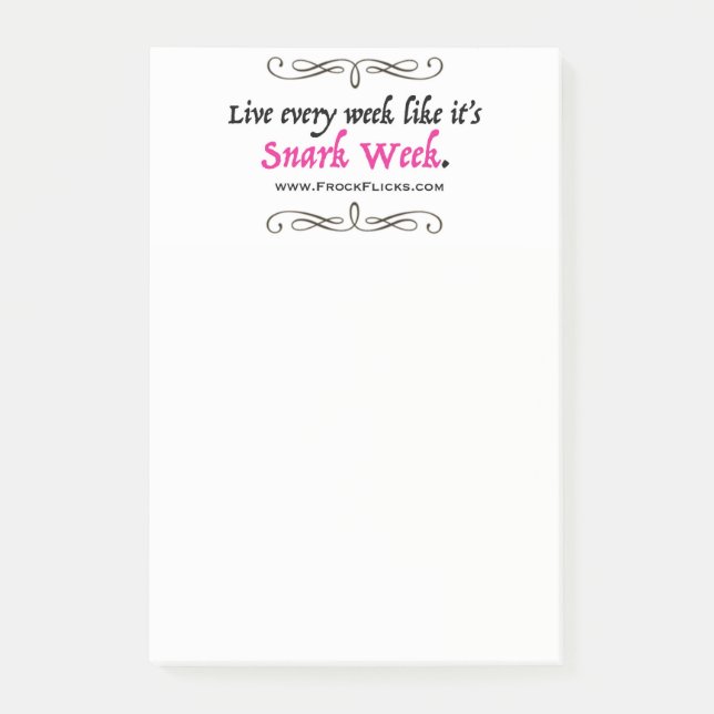Bloco De Notas Semana de Snark - notas pegajosas (Frente)