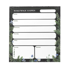 Bloco de Notas Semanais – Design Sombrio e Caprich