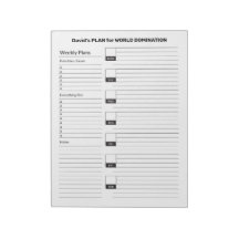 Bloco de notas semanal simples e funcional na segu