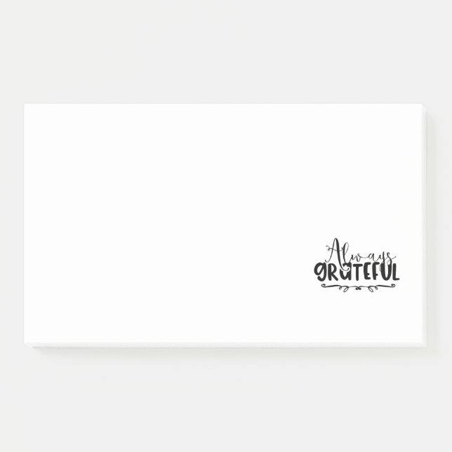 Bloco De Notas sempre grato - tipografia (Frente)