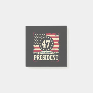 Bloco De Notas Senhora Presidente, bandeira americana 47 harris W
