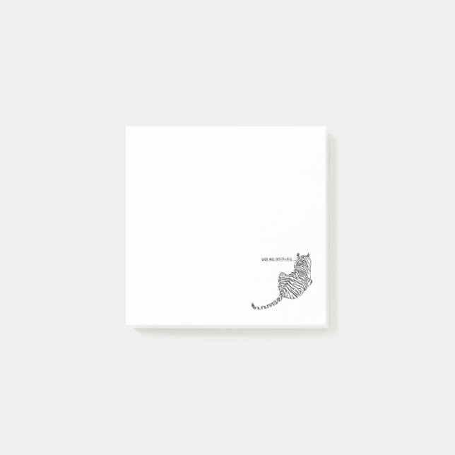 Bloco De Notas Sentado Tigre feito de Escrivores Pretos (Frente)