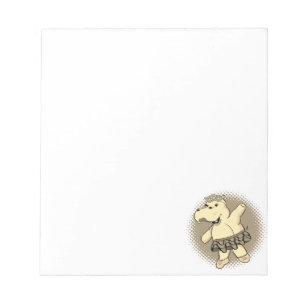 Bloco De Notas Sepia Ballerina Hippo Com Tutu