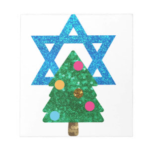 Bloco De Notas sequin christmukkah hanukkah