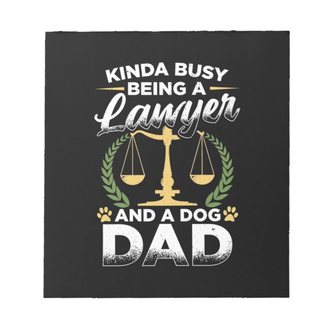 Bloco De Notas Ser Advogado E Pai De Cachorro (Frente)