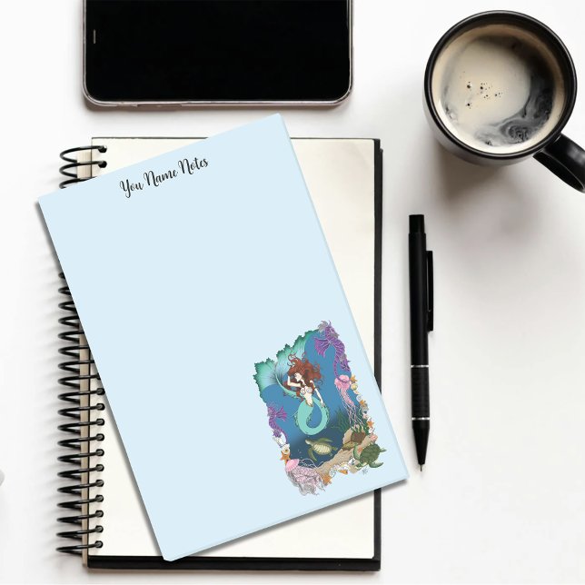 Bloco De Notas Sereia Blue Fantasy Amigos (Criador carregado)