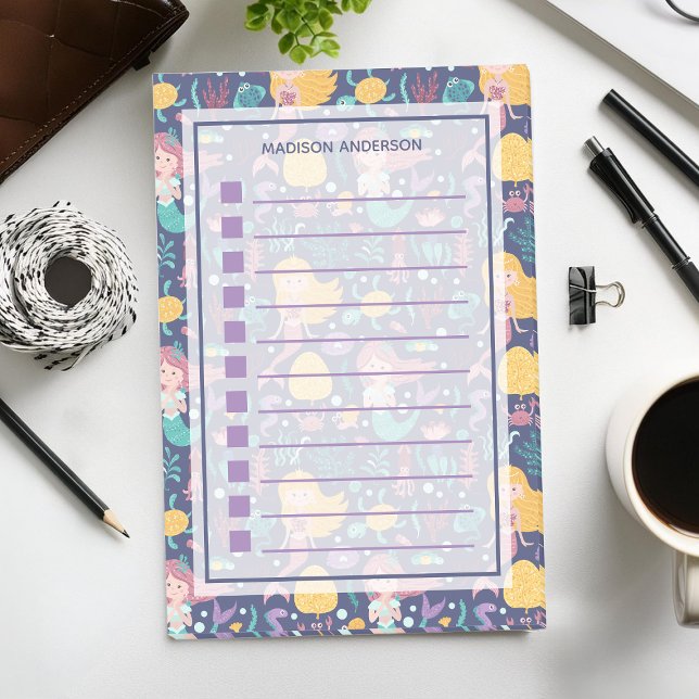 Bloco De Notas Sereia, Criatura Do Mar Náutico Do Oceano Náutico (Criador carregado)