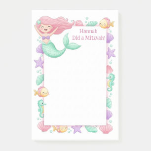 Bloco De Notas Sereia Personalizada Mitzvah