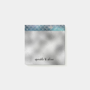 Bloco De Notas Sereia Silver Sparkle