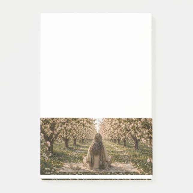 Bloco De Notas Serene Orchard Sticky Notes | Romantic Botanical  (Frente)