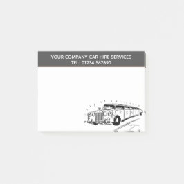 Bloco De Notas Serviço de Aluguer de Carros Limusine Cartoon para