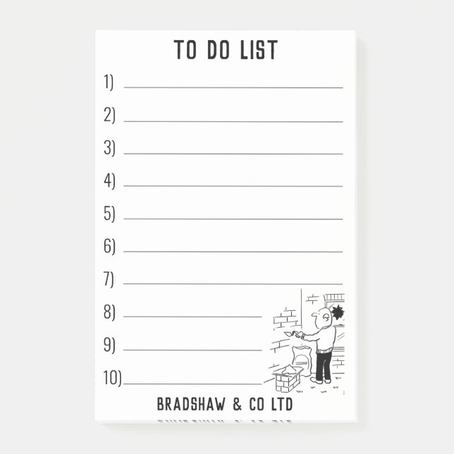 Bloco De Notas Serviços de Manutenção de Propriedades a Personali (Frente)